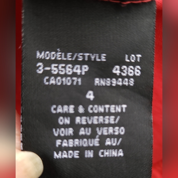 SIMON CHANG DEEP CORAL STRETCHY DENIM JACKET ~ SIZE 4 - Picture 6 of 8